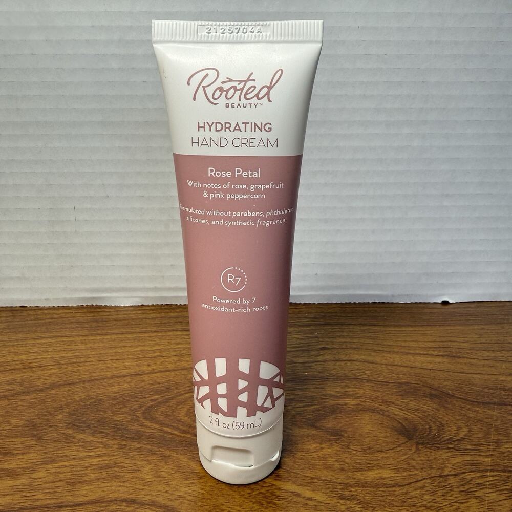 Rooted Beauty Hydrating Hand Cream 1 Rose Petal NEW! 2oz
